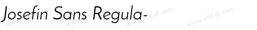 Josefin Sans Regula字体转换